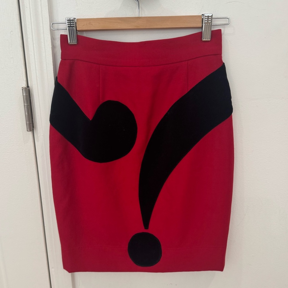 Moschino Cheap & Chic Question Mark Skirt